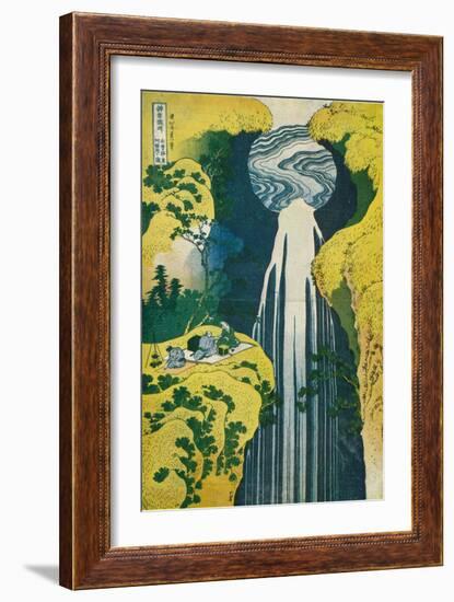 The Waterfall of Amida Behind the Kiso Road, C1832. (1925)-Katsushika Hokusai-Framed Premium Giclee Print