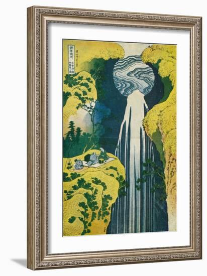 The Waterfall of Amida Behind the Kiso Road, C1832. (1925)-Katsushika Hokusai-Framed Giclee Print