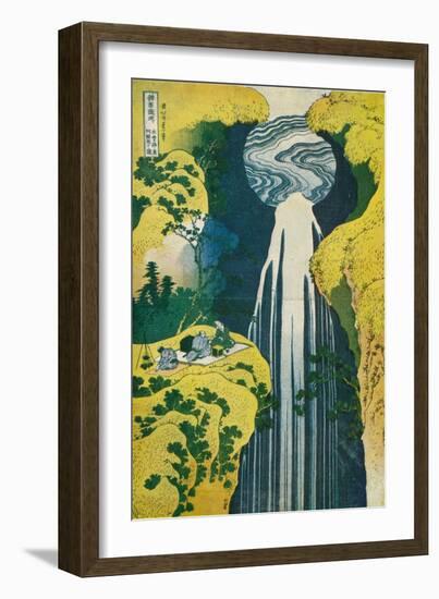 The Waterfall of Amida Behind the Kiso Road, C1832. (1925)-Katsushika Hokusai-Framed Giclee Print