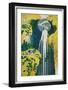The Waterfall of Amida Behind the Kiso Road, C1832. (1925)-Katsushika Hokusai-Framed Giclee Print