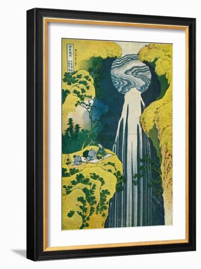 The Waterfall of Amida Behind the Kiso Road, C1832. (1925)-Katsushika Hokusai-Framed Giclee Print