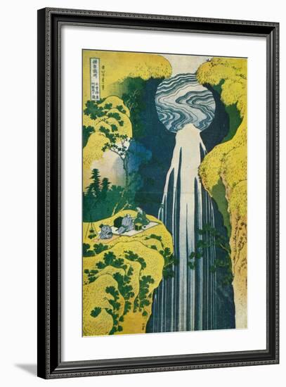 The Waterfall of Amida Behind the Kiso Road, C1832. (1925)-Katsushika Hokusai-Framed Giclee Print