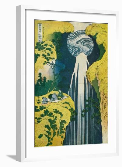 The Waterfall of Amida Behind the Kiso Road, C1832. (1925)-Katsushika Hokusai-Framed Giclee Print