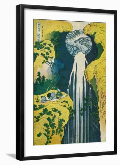 The Waterfall of Amida Behind the Kiso Road, C1832. (1925)-Katsushika Hokusai-Framed Giclee Print