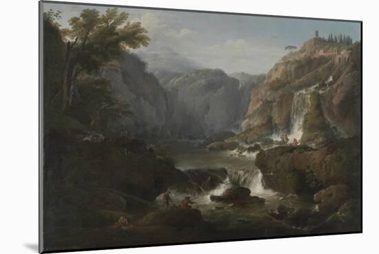 The Waterfalls at Tivoli, 1737 (Oil on Canvas)-Claude Joseph Vernet-Mounted Giclee Print