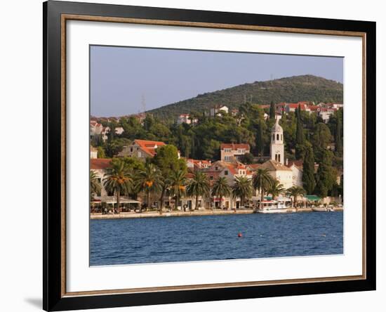 The Waterfront, Cavtat, Dalmatia, Croatia, Europe-Martin Child-Framed Photographic Print