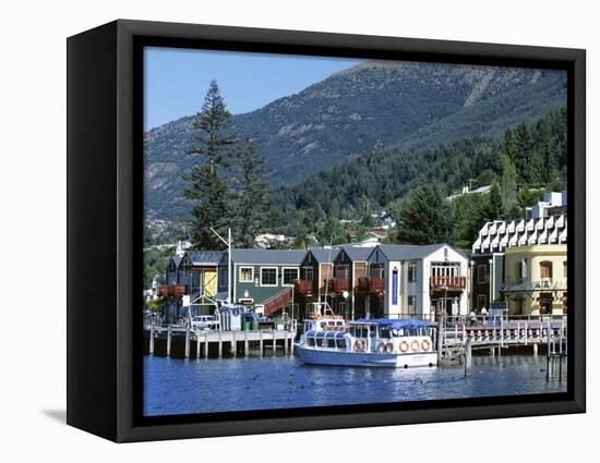 The Waterfront, Queenstown, Lake Wakatipu, Otago, South Island, New Zealand-Robert Francis-Framed Premier Image Canvas