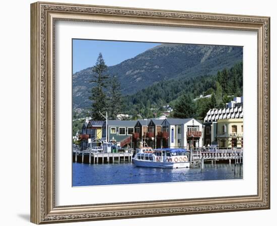 The Waterfront, Queenstown, Lake Wakatipu, Otago, South Island, New Zealand-Robert Francis-Framed Photographic Print