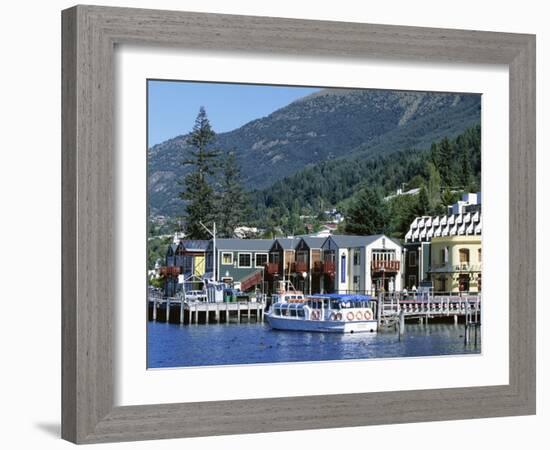 The Waterfront, Queenstown, Lake Wakatipu, Otago, South Island, New Zealand-Robert Francis-Framed Photographic Print