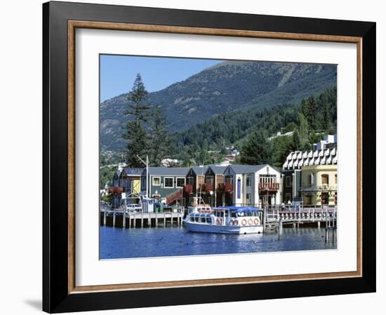 The Waterfront, Queenstown, Lake Wakatipu, Otago, South Island, New Zealand-Robert Francis-Framed Photographic Print