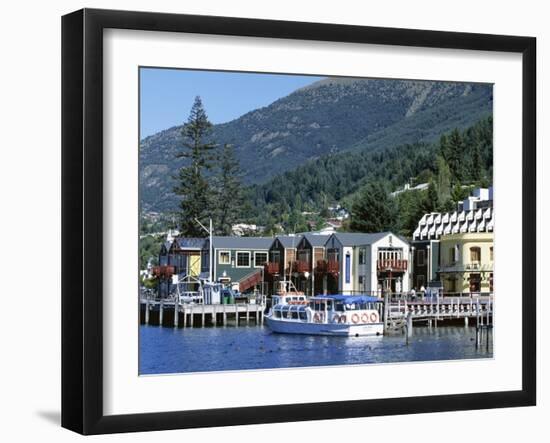 The Waterfront, Queenstown, Lake Wakatipu, Otago, South Island, New Zealand-Robert Francis-Framed Photographic Print