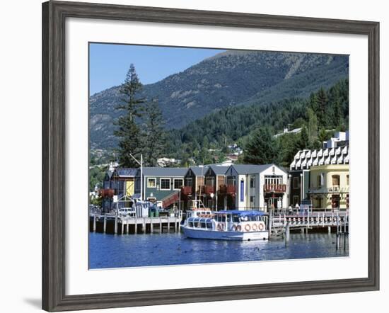 The Waterfront, Queenstown, Lake Wakatipu, Otago, South Island, New Zealand-Robert Francis-Framed Photographic Print