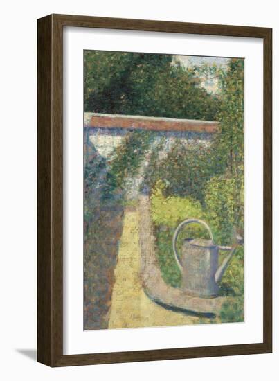 The Watering Can-Garden at Le Raincy, 1883-Georges Seurat-Framed Giclee Print