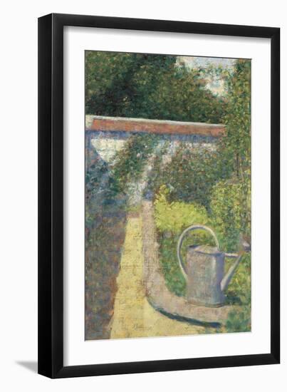 The Watering Can-Garden at Le Raincy, 1883-Georges Seurat-Framed Giclee Print