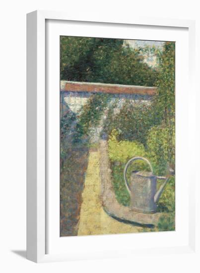 The Watering Can-Garden at Le Raincy, 1883-Georges Seurat-Framed Giclee Print