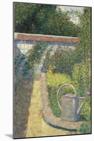 The Watering Can-Garden at Le Raincy, 1883-Georges Seurat-Mounted Giclee Print