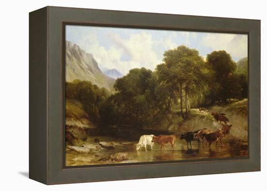 The Watering Place, 1850-Thomas Sidney Cooper-Framed Premier Image Canvas