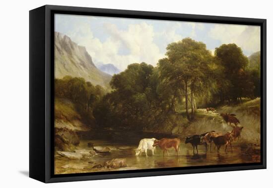 The Watering Place, 1850-Thomas Sidney Cooper-Framed Premier Image Canvas