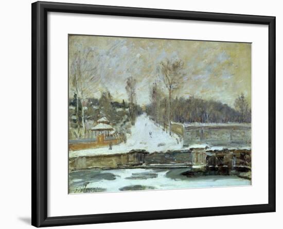 The Watering Place at Marly-Le-Roi, 1875-Alfred Sisley-Framed Giclee Print