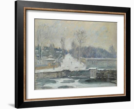 The Watering Place at Marly-Le-Roi, C. 1875-Alfred Sisley-Framed Giclee Print