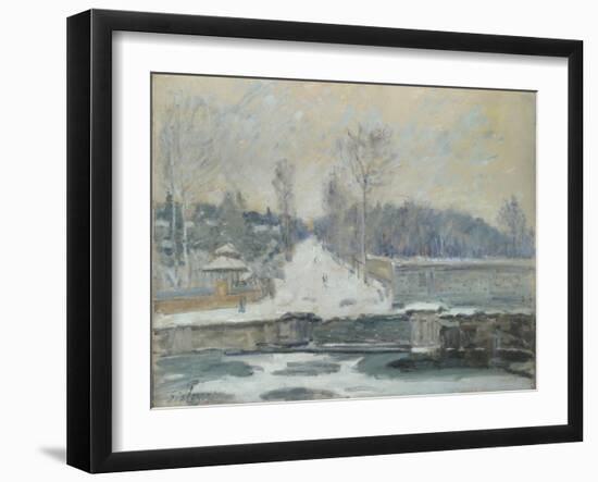 The Watering Place at Marly-Le-Roi, C. 1875-Alfred Sisley-Framed Giclee Print