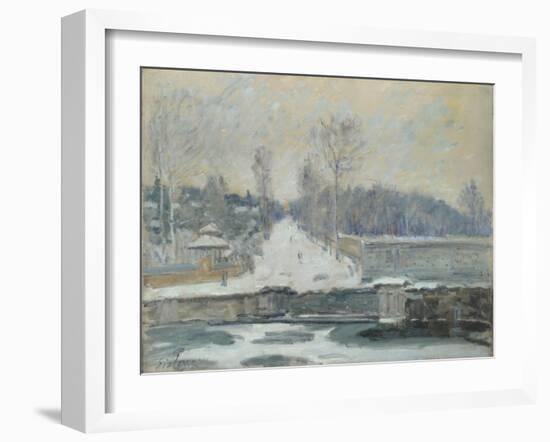 The Watering Place at Marly-Le-Roi, C. 1875-Alfred Sisley-Framed Giclee Print