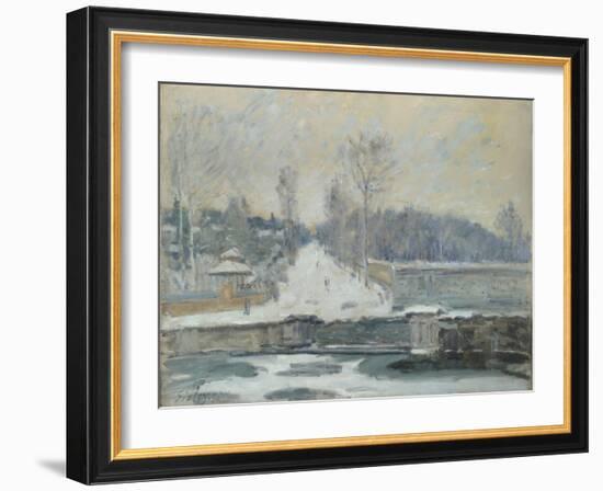 The Watering Place at Marly-Le-Roi, C. 1875-Alfred Sisley-Framed Giclee Print