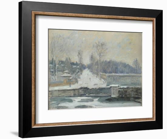 The Watering Place at Marly-Le-Roi, C. 1875-Alfred Sisley-Framed Giclee Print