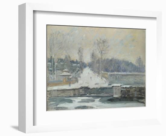 The Watering Place at Marly-Le-Roi, C. 1875-Alfred Sisley-Framed Giclee Print