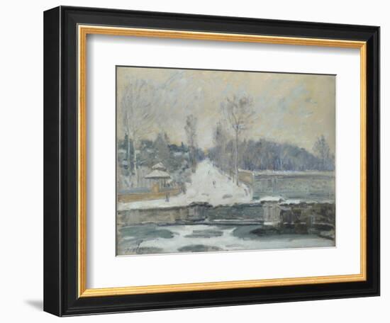 The Watering Place at Marly-Le-Roi, C. 1875-Alfred Sisley-Framed Giclee Print