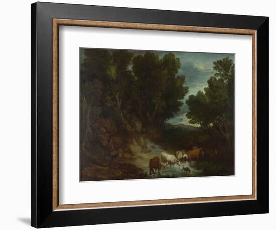 The Watering Place, before 1777-Thomas Gainsborough-Framed Giclee Print