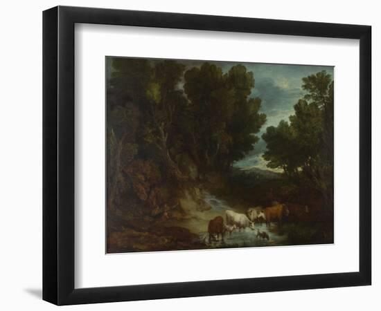 The Watering Place, before 1777-Thomas Gainsborough-Framed Giclee Print