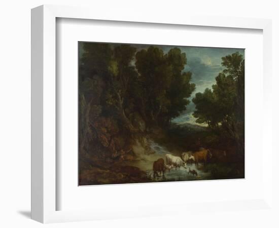 The Watering Place, before 1777-Thomas Gainsborough-Framed Giclee Print