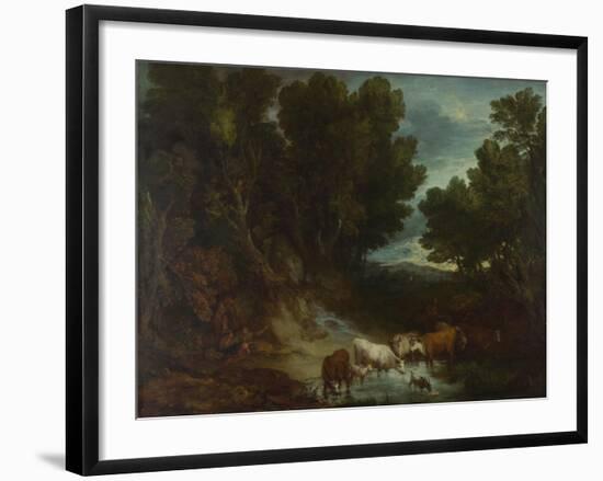 The Watering Place, before 1777-Thomas Gainsborough-Framed Giclee Print