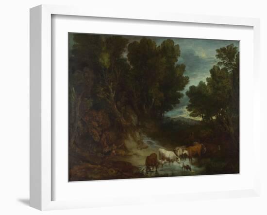 The Watering Place, before 1777-Thomas Gainsborough-Framed Giclee Print