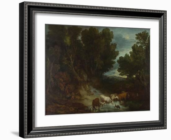 The Watering Place, before 1777-Thomas Gainsborough-Framed Giclee Print