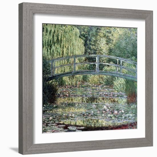 The Waterlily Pond: Green Harmony, 1899-Claude Monet-Framed Giclee Print