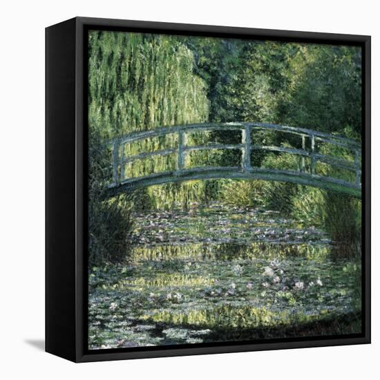 The Waterlily Pond: Green Harmony-Claude Monet-Framed Stretched Canvas