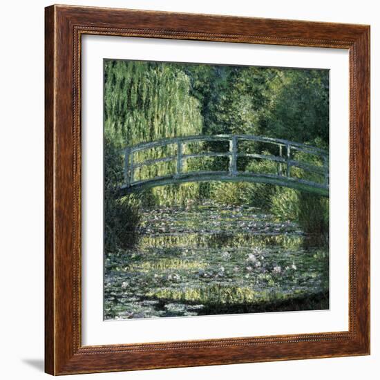 The Waterlily Pond: Green Harmony-Claude Monet-Framed Art Print