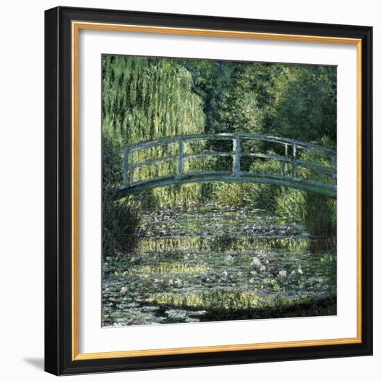 The Waterlily Pond: Green Harmony-Claude Monet-Framed Art Print