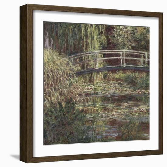 The Waterlily Pond, Harmony in Pink, 1900-Claude Monet-Framed Giclee Print