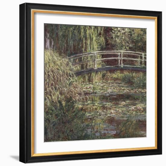 The Waterlily Pond, Harmony in Pink, 1900-Claude Monet-Framed Giclee Print