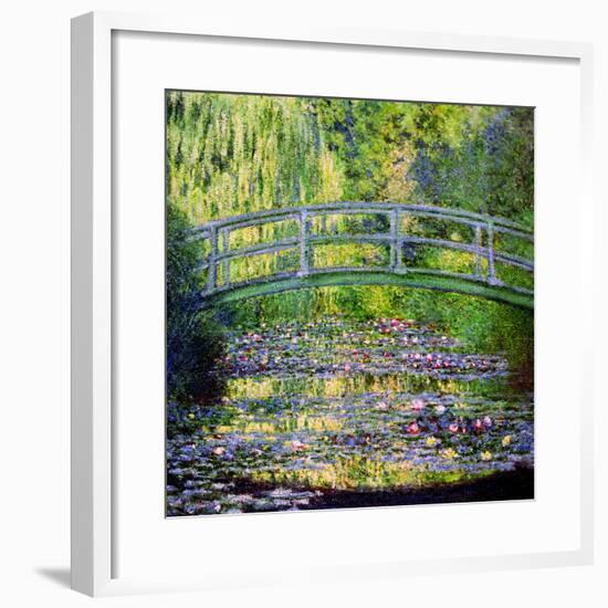 The Waterlily Pond with the Japanese Bridge, 1899-Claude Monet-Framed Premium Giclee Print