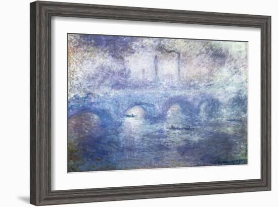 The Waterloo Bridge, Effect of Fog-Claude Monet-Framed Giclee Print