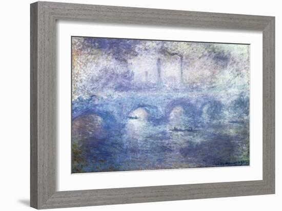 The Waterloo Bridge, Effect of Fog-Claude Monet-Framed Giclee Print