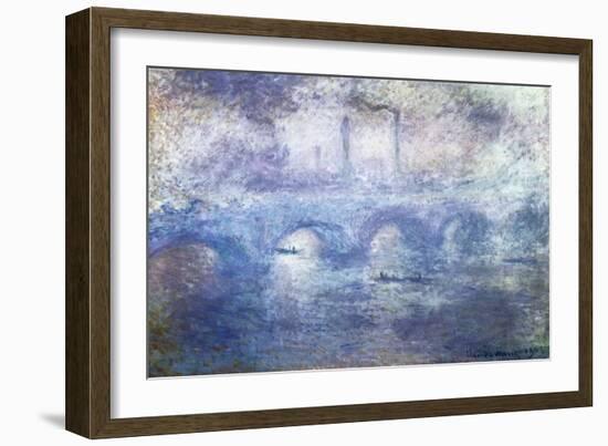 The Waterloo Bridge, Effect of Fog-Claude Monet-Framed Giclee Print