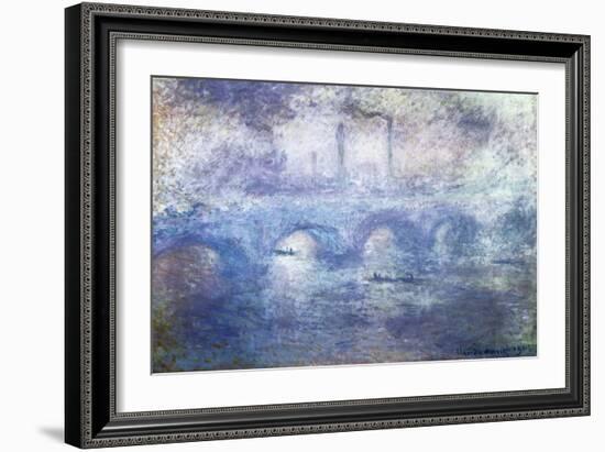The Waterloo Bridge, Effect of Fog-Claude Monet-Framed Giclee Print