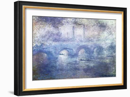 The Waterloo Bridge, Effect of Fog-Claude Monet-Framed Giclee Print