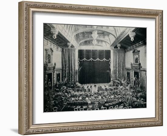 The Waterloo Chamber, Windsor Castle, Fitted as a theatre for the State Plays of 1891, c1891,(1901-Eyre & Spottiswoode-Framed Photographic Print