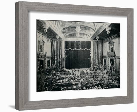 The Waterloo Chamber, Windsor Castle, Fitted as a theatre for the State Plays of 1891, c1891,(1901-Eyre & Spottiswoode-Framed Photographic Print